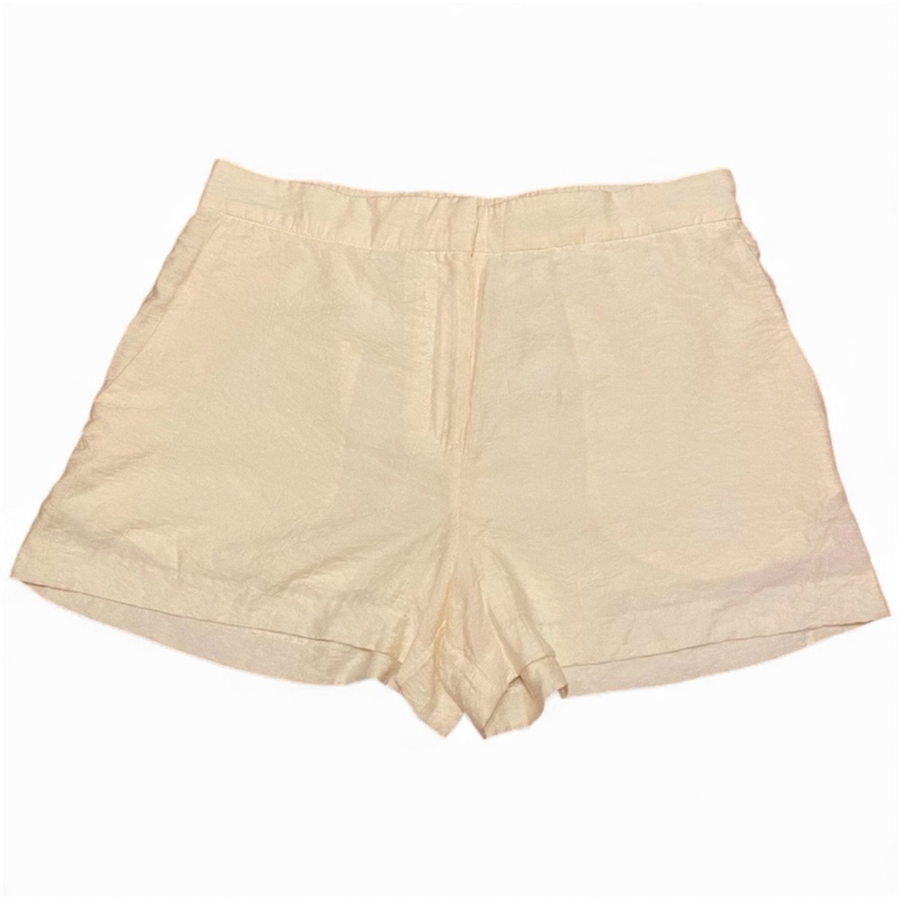 H&M Off White High Rise Shorts
